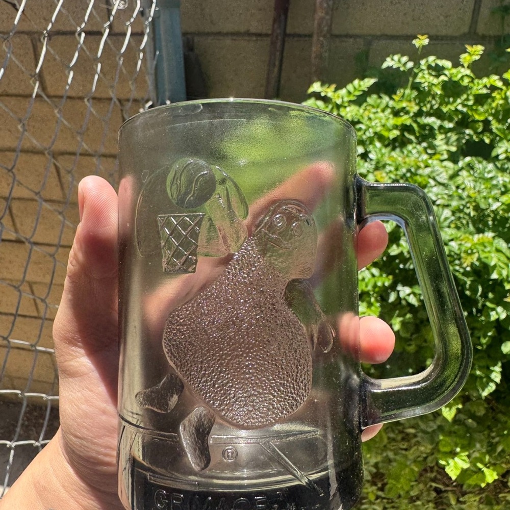 McDonald Vintage Glass mug Grimace set